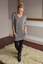 Feel Good Tunic Top ~ Charcoal