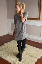 Feel Good Tunic Top ~ Charcoal