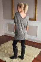 Feel Good Tunic Top ~ Charcoal