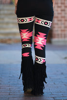 Follow Your Arrow Aztec Leggings ~ Pink