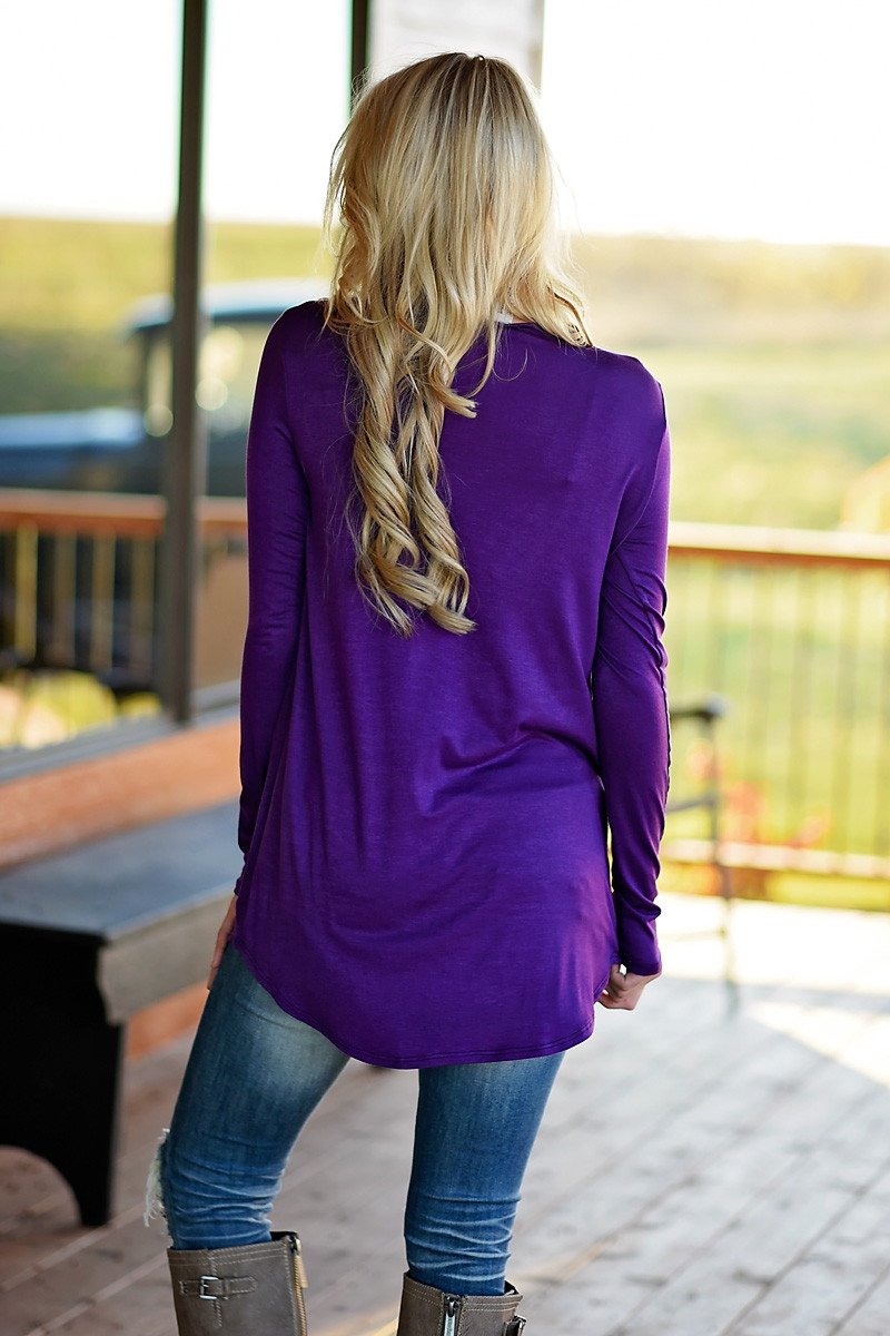 Glam Pocket Top - Purple