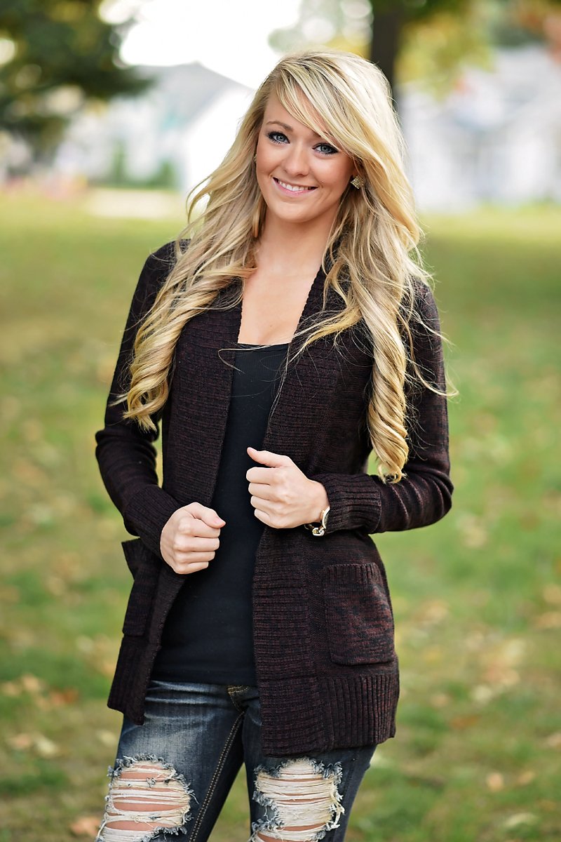 Hidden Treasure Cardigan ~ Maroon