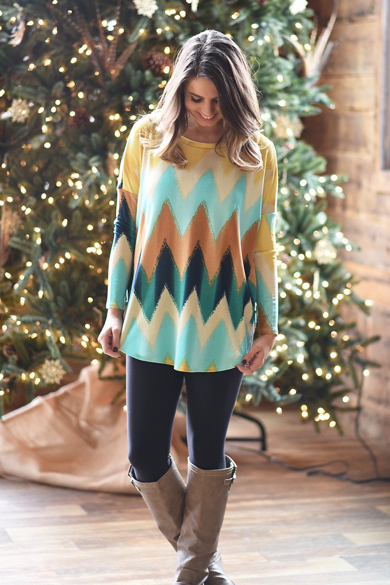 I've Got Sunshine Chevron Top