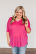 Perfectly Pretty Thermal Knit Top- Fuchsia