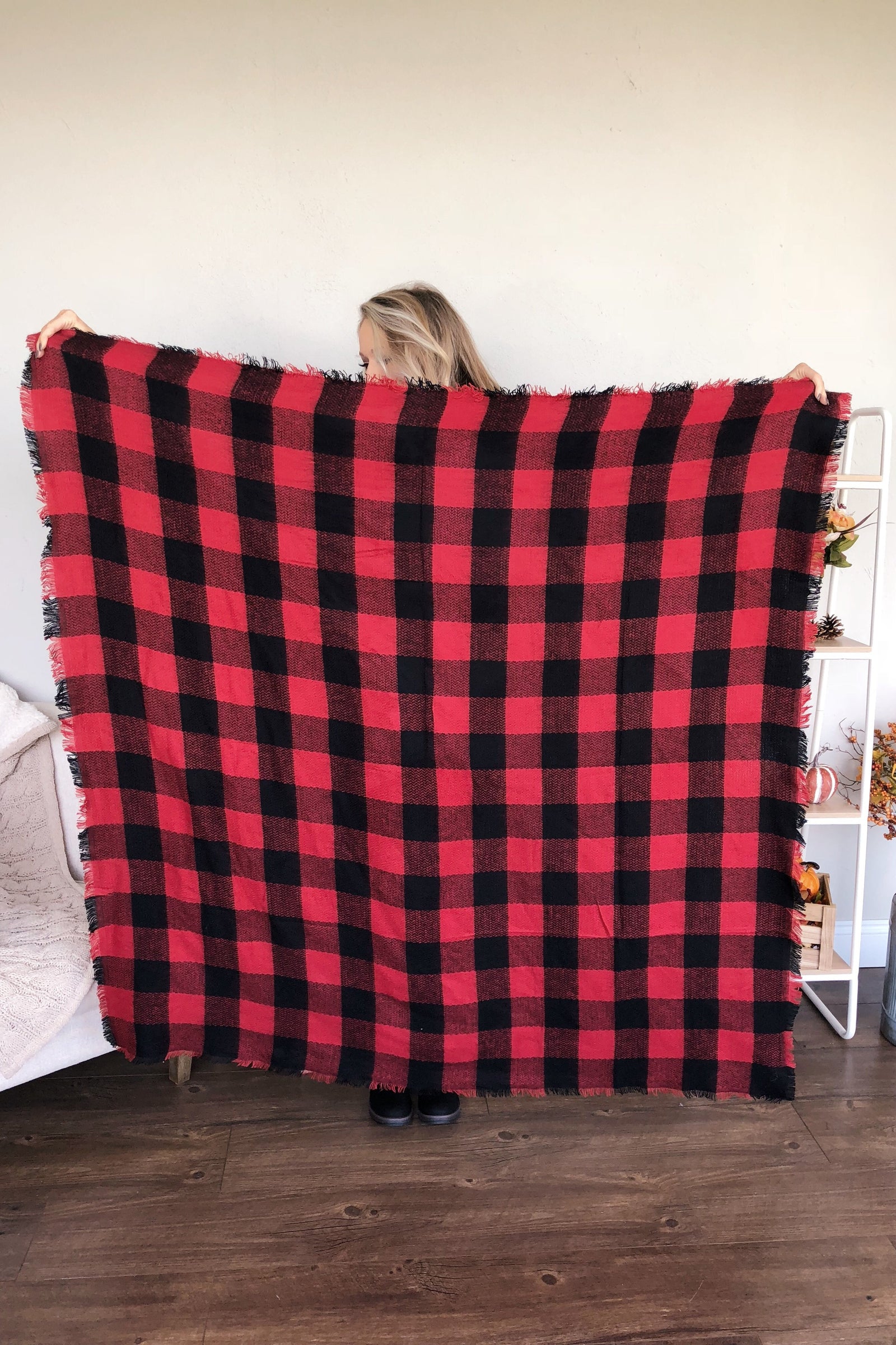 Blanket Scarf- Buffalo Plaid