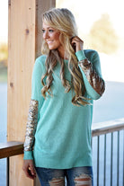 Leave A Little Sparkle Top - Mint