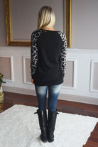 Leopard Bling Top ~ Grey