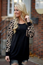 Leopard Bling Top ~ Mocha