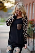 Leopard Bling Top ~ Mocha