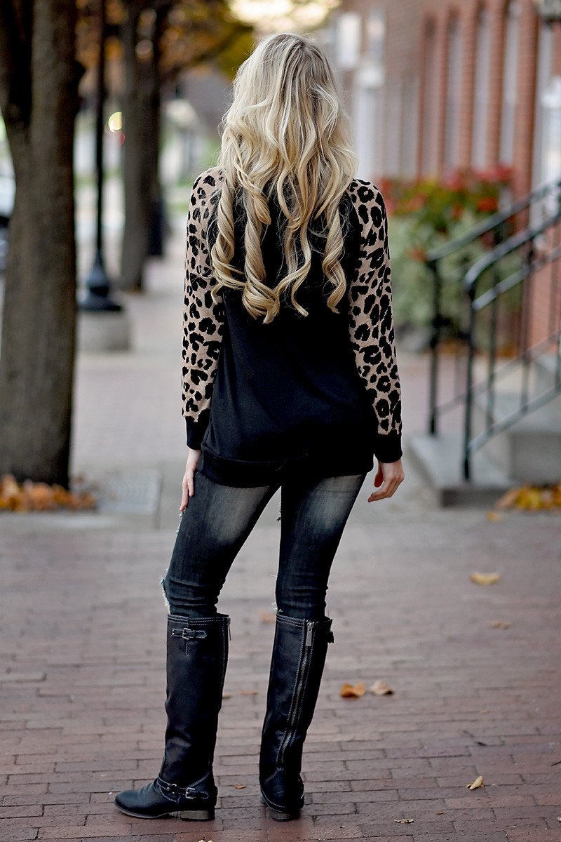 Leopard Bling Top ~ Mocha