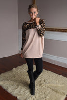 Light Taupe Leopard Top