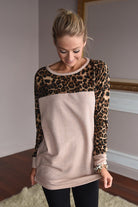 Light Taupe Leopard Top