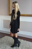 LOVE Tunic Top ~ Black Glitter