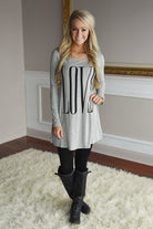 LOVE Tunic Top ~ Heather Grey