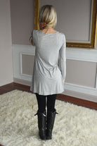 LOVE Tunic Top ~ Heather Grey