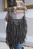 Olive Fringe Satchel