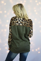 Olive Leopard Top