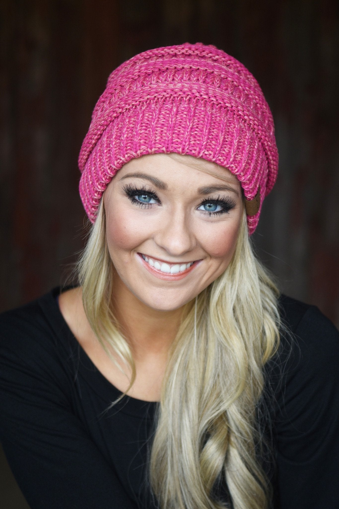 Pink Speckled Beanie