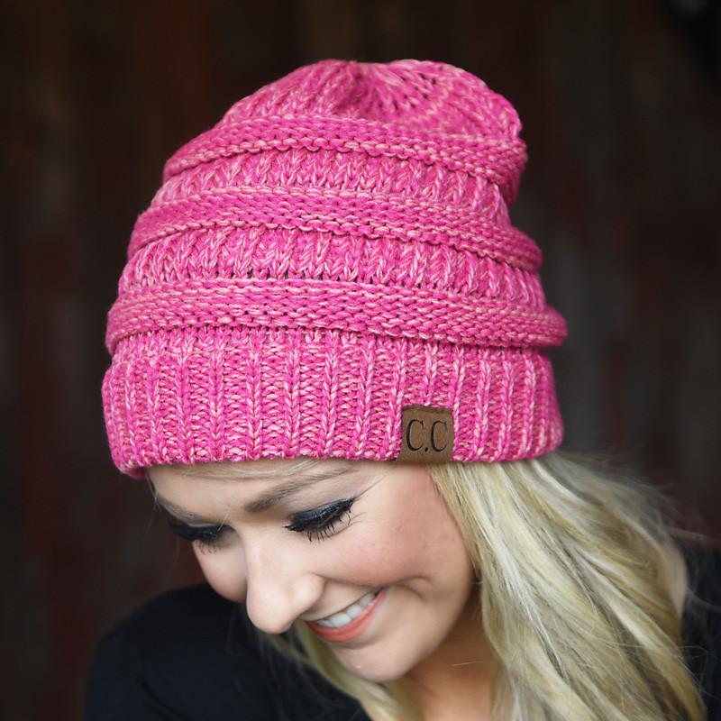 Pink Speckled Beanie