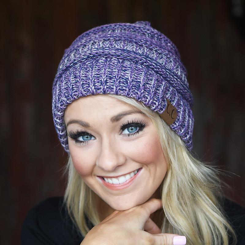 Purple Speckled Beanie