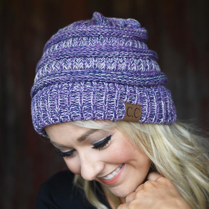 Purple Speckled Beanie