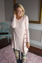 Push My Buttons Top ~ Light Pink