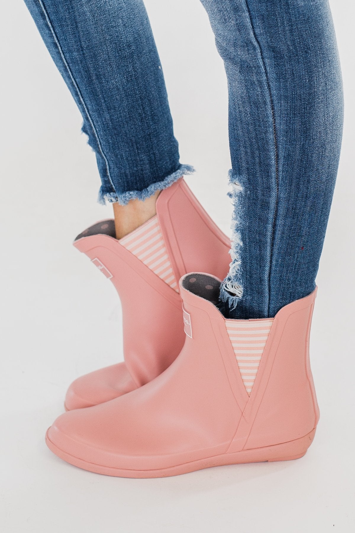 London Fog Piccadilly Rain Booties Pale Pink