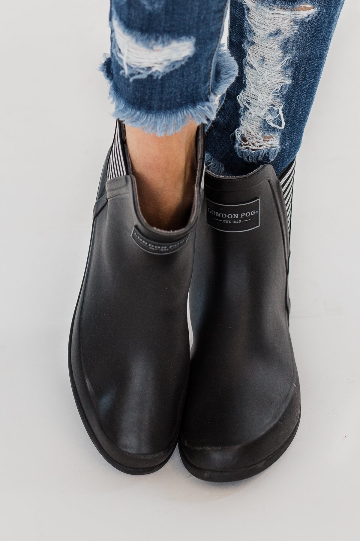 London fashion fog chelsea rain boots