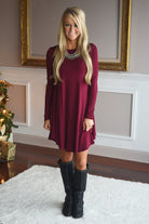 Simple Pleasures Dress ~ Dark Maroon