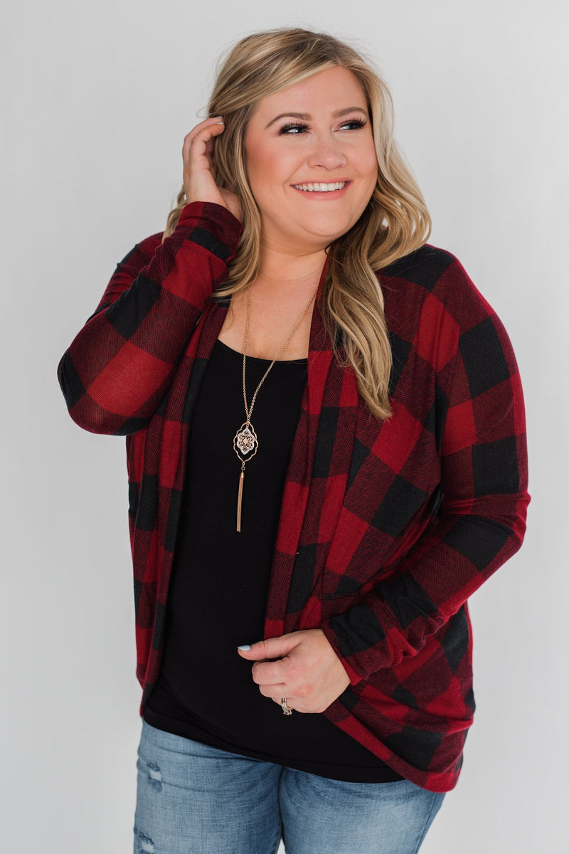 Dex buffalo plaid cardigan hotsell